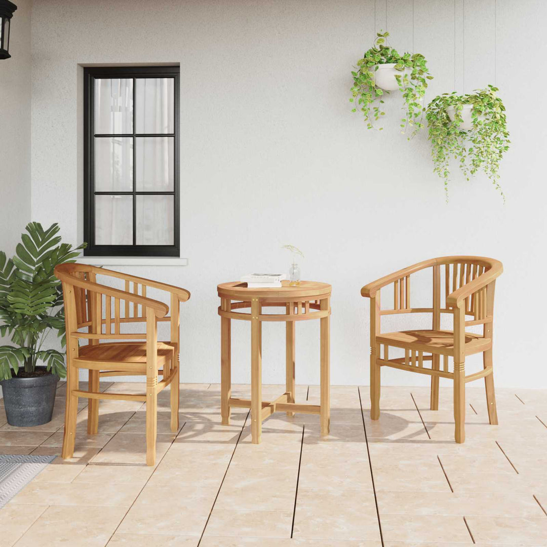 Stol 2 Pcs Brun 63 X 58 X 89 Cm Massivt Teakträ