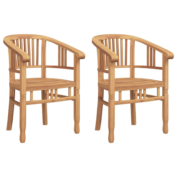 Stol 2 Pcs Brun 63 X 58 X 89 Cm Massivt Teakträ