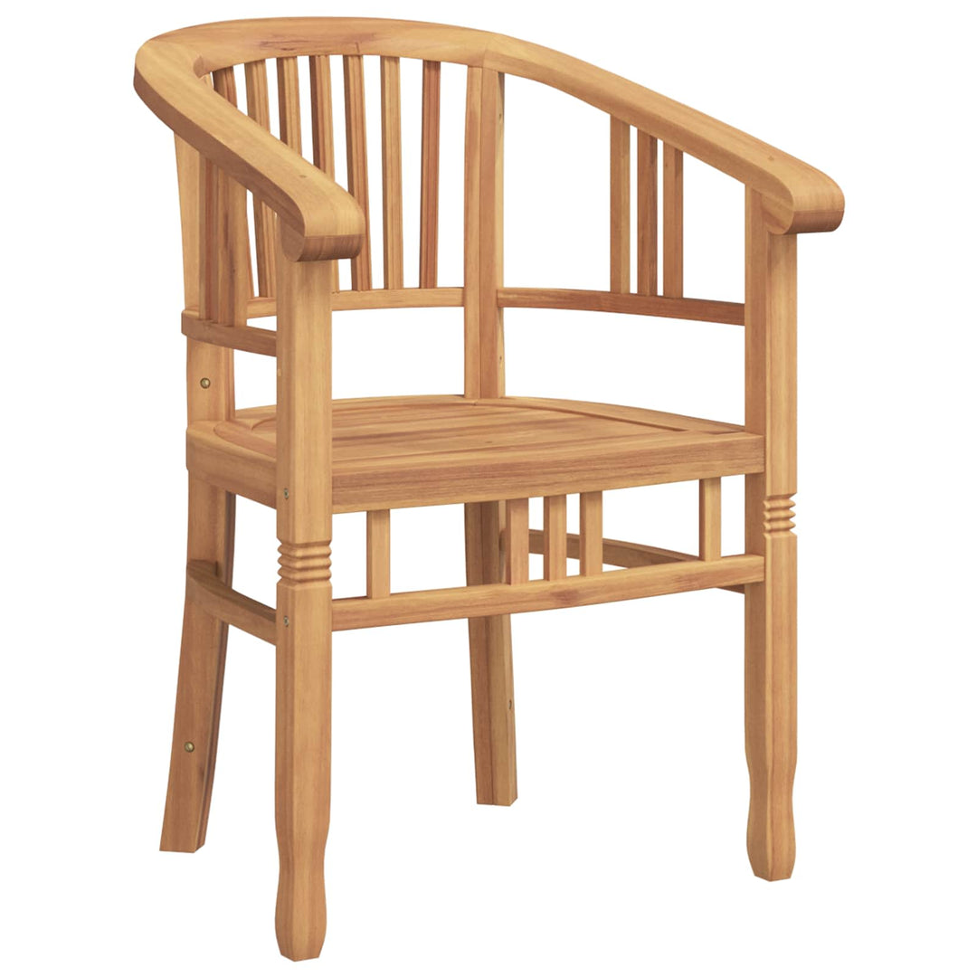 Stol 2 Pcs Brun 63 X 58 X 89 Cm Massivt Teakträ