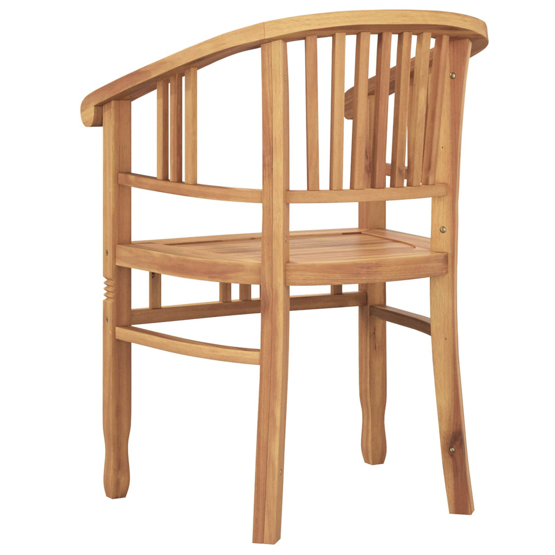 Stol 2 Pcs Brun 63 X 58 X 89 Cm Massivt Teakträ
