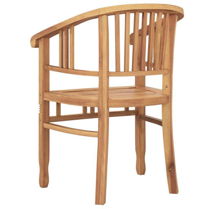 Stol 2 Pcs Brun 63 X 58 X 89 Cm Massivt Teakträ