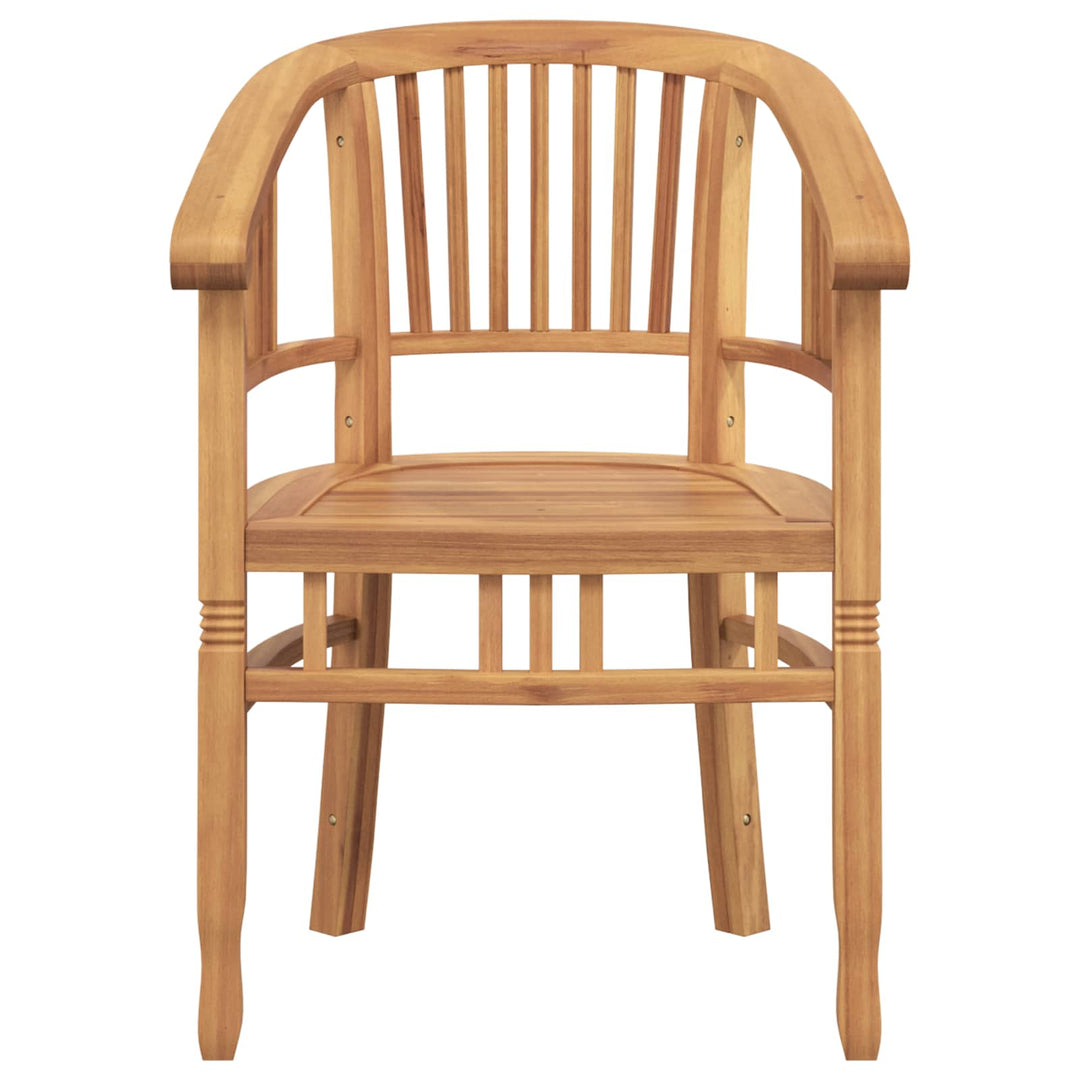Stol 2 Pcs Brun 63 X 58 X 89 Cm Massivt Teakträ