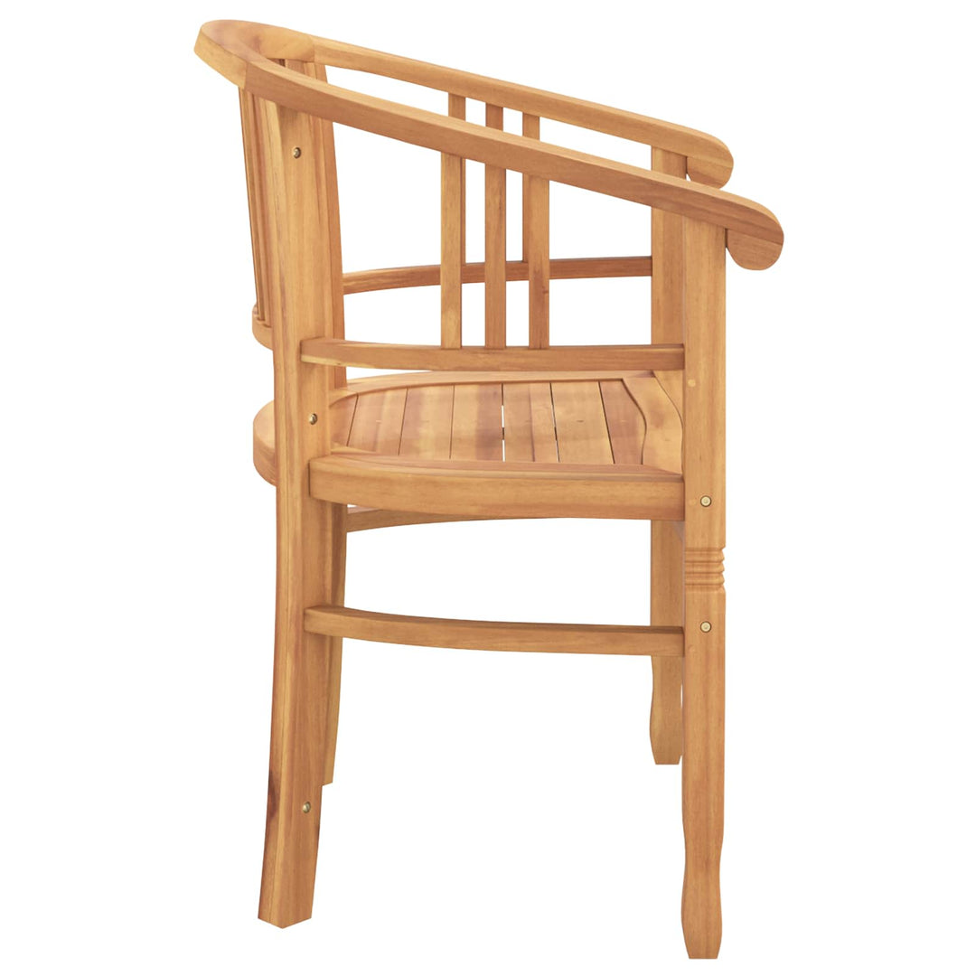 Stol 2 Pcs Brun 63 X 58 X 89 Cm Massivt Teakträ