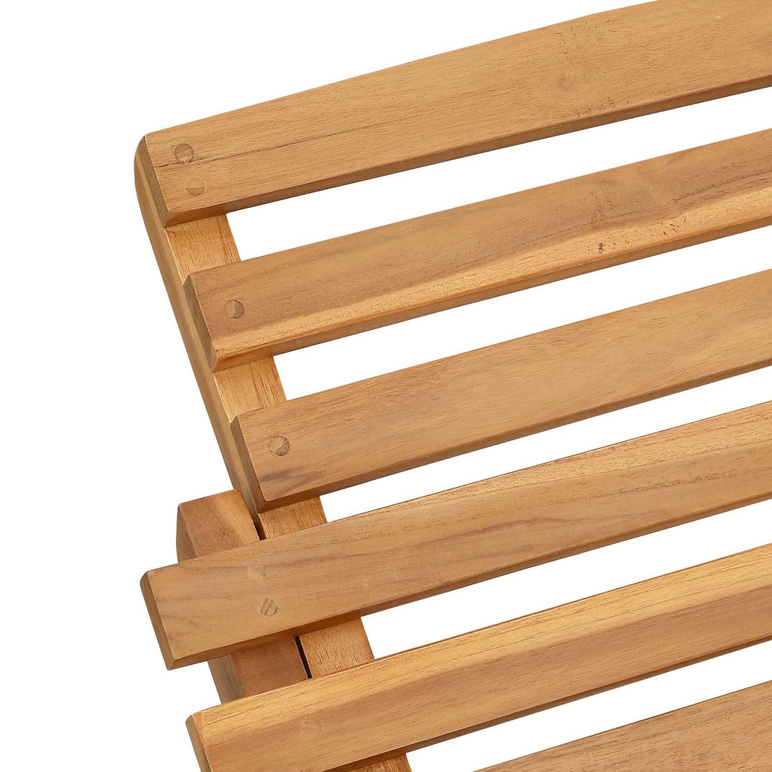 Solstol Brun 198 X 55 X 58,5 Cm Massivt Teakträ