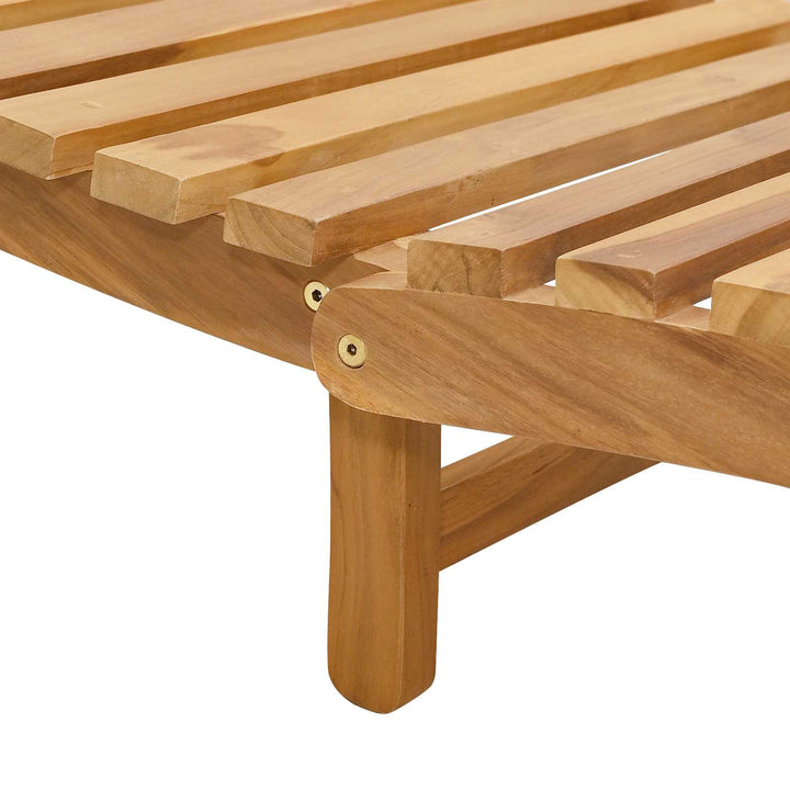 Solstol Brun 198 X 55 X 58,5 Cm Massivt Teakträ