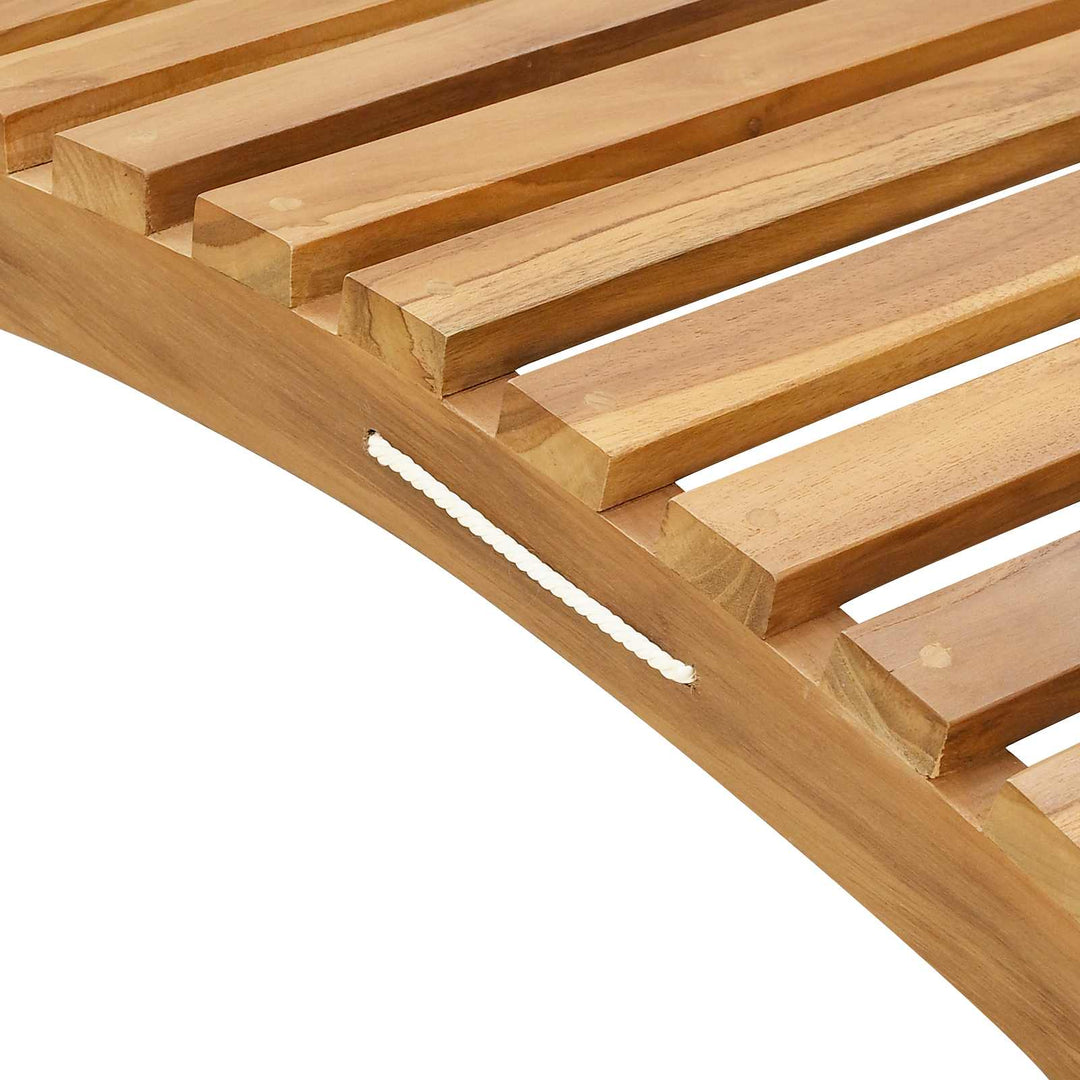 Solstol Brun 198 X 55 X 58,5 Cm Massivt Teakträ