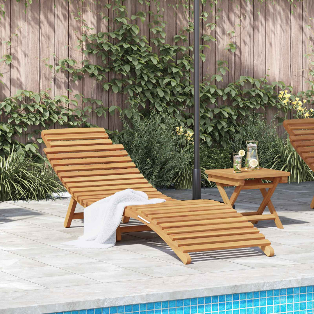 Solstol Brun 198 X 55 X 58,5 Cm Massivt Teakträ