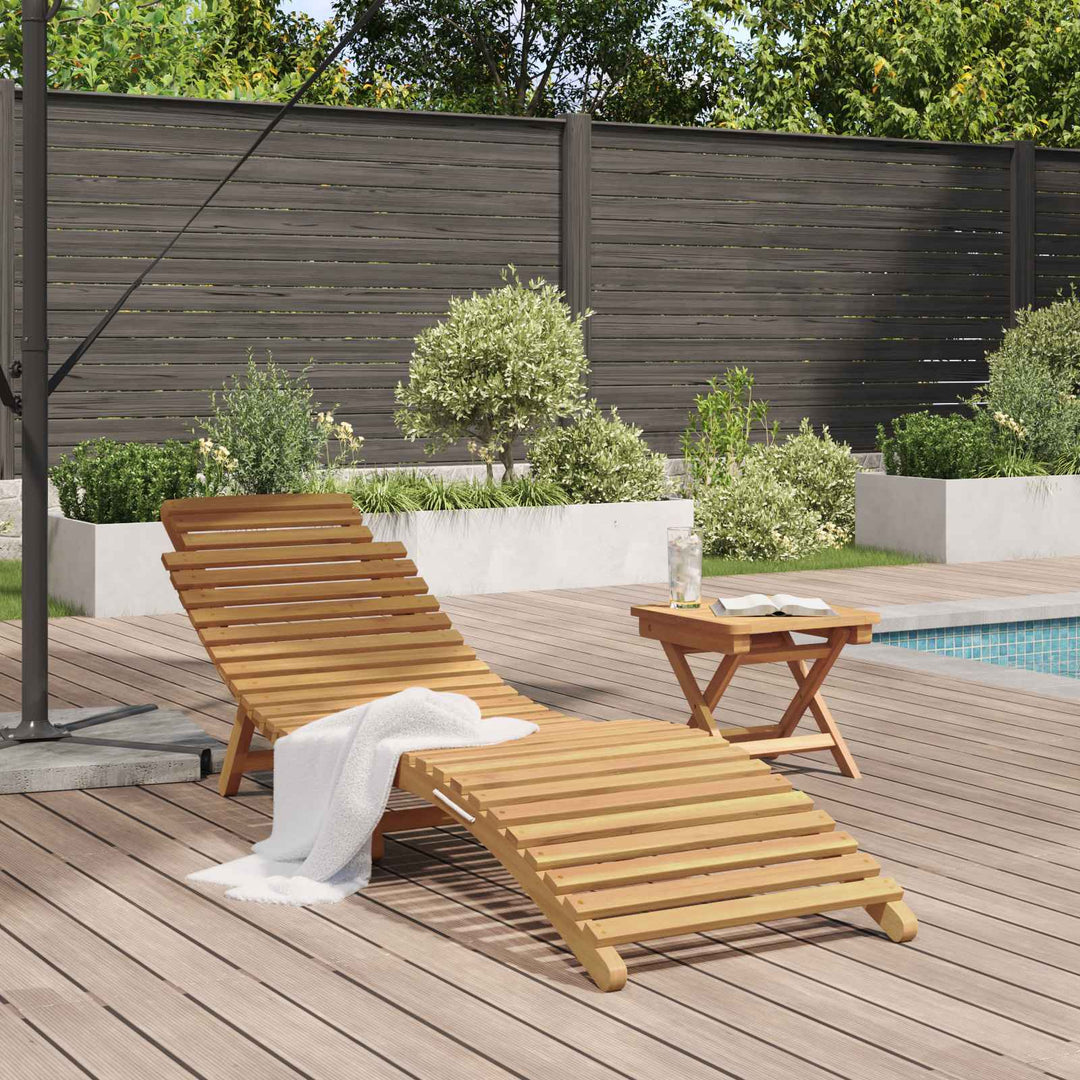 Solstol Brun 198 X 55 X 58,5 Cm Massivt Teakträ