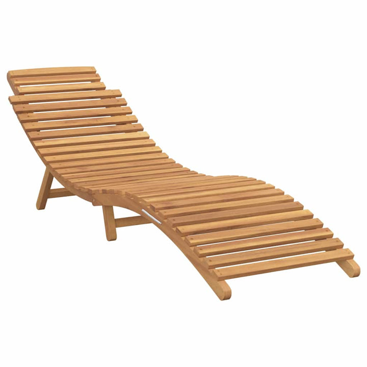 Solstol 2 Pcs Brun 198 X 55 X 58,5 Cm Massivt Teakträ