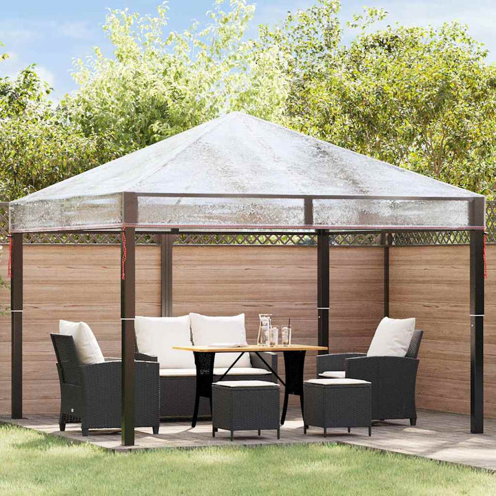 Gazebo Överdrag Ersättning Transparent 300 X 300 X 26 Cm Pvc