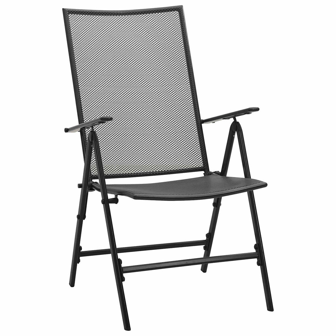 Trädgårdsmöbelset 9 Pcs Antracit Stål