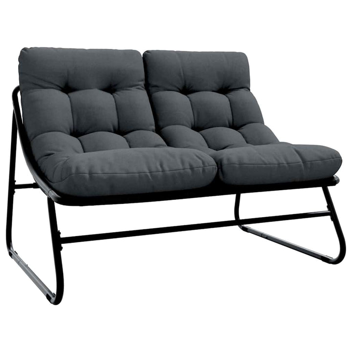 Trädgårdsmöbelset 5 Pcs Svart Stål