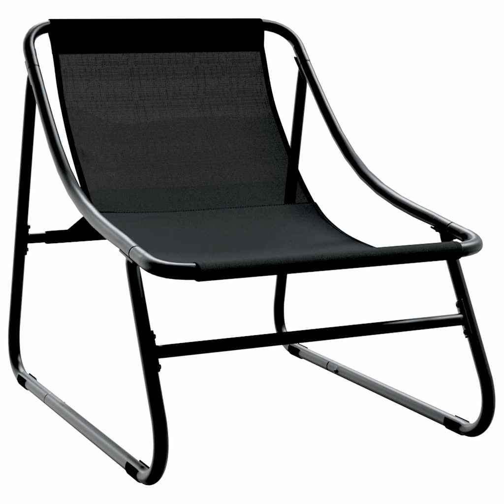 Trädgårdsmöbelset 5 Pcs Svart Stål