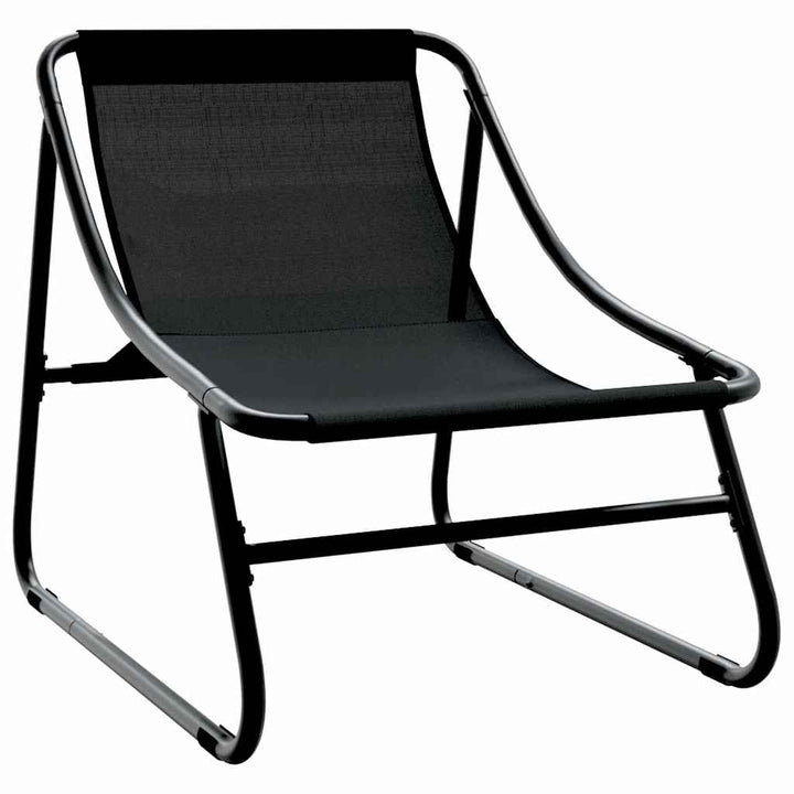 Trädgårdsmöbelset 5 Pcs Svart Stål