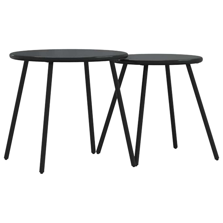 Trädgårdsmöbelset 5 Pcs Svart Stål