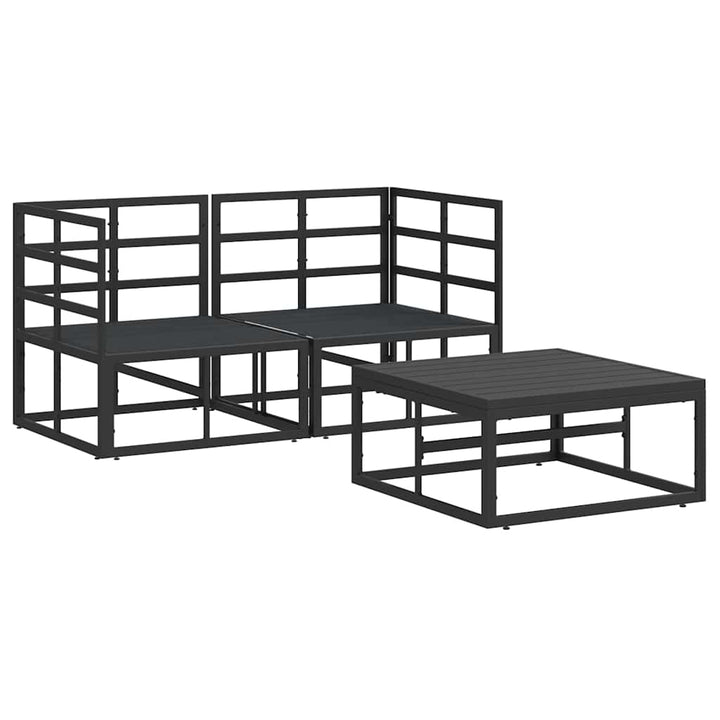 Trädgårdsoffset 3 Pcs Svart Metall