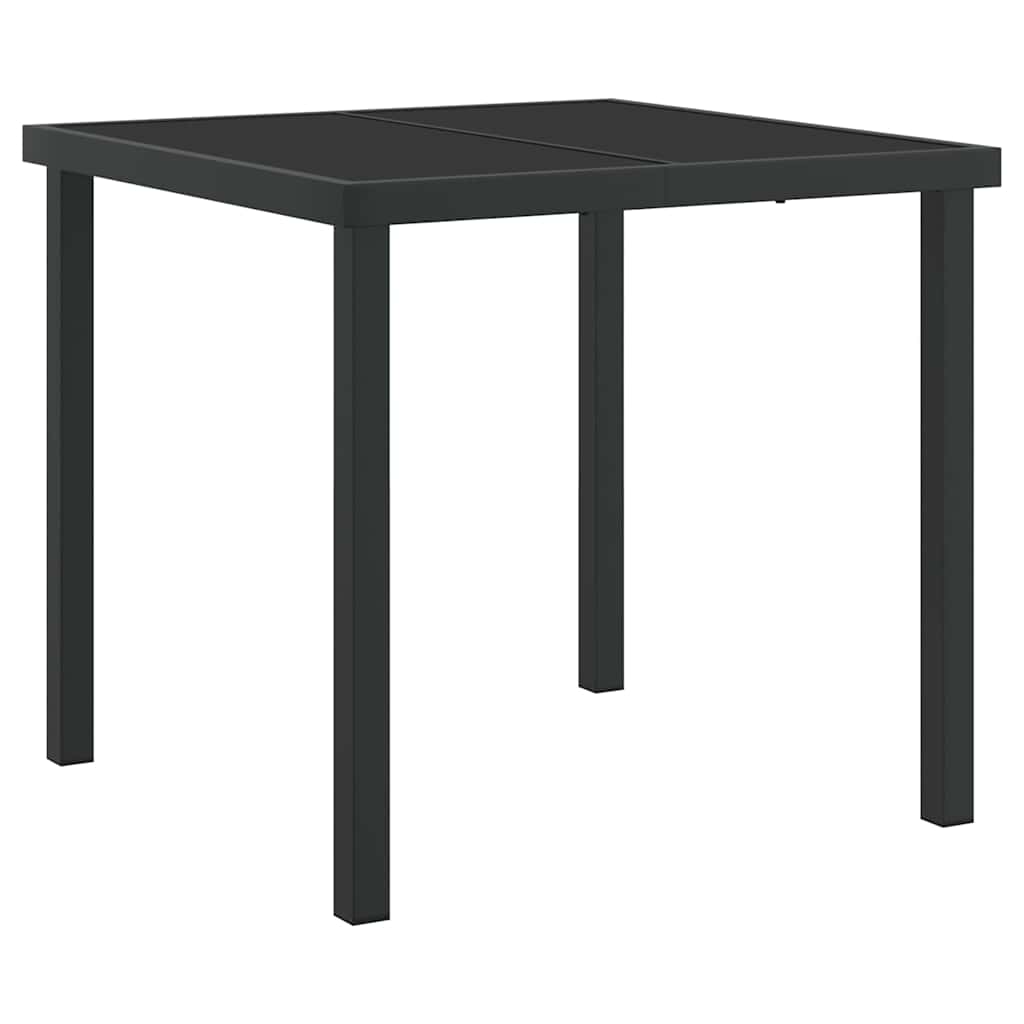 Trädgårdsmöbelset 5 Pcs Svart Konstrotting