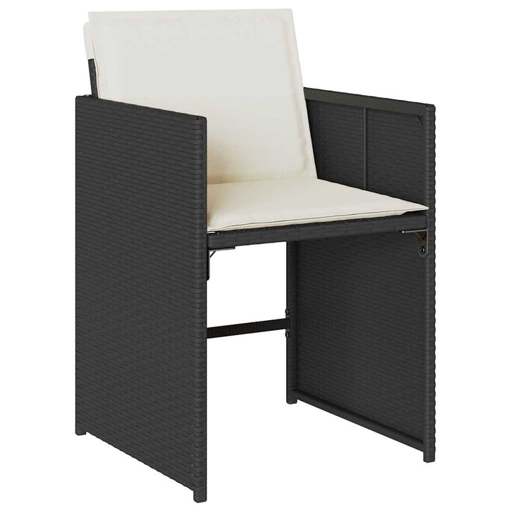 Trädgårdsmöbelset 5 Pcs Svart Konstrotting