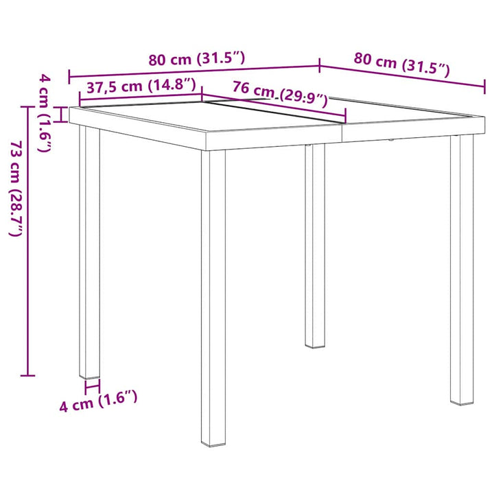 Trädgårdsmöbelset 5 Pcs Svart Konstrotting