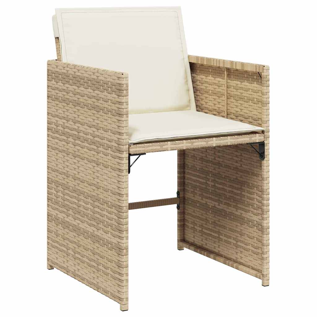 Trädgårdsmöbelset 5 St Beige Konstrotting
