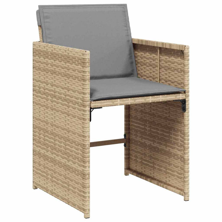 Trädgårdsmöbelset 5 Pcs Beige Konstrotting
