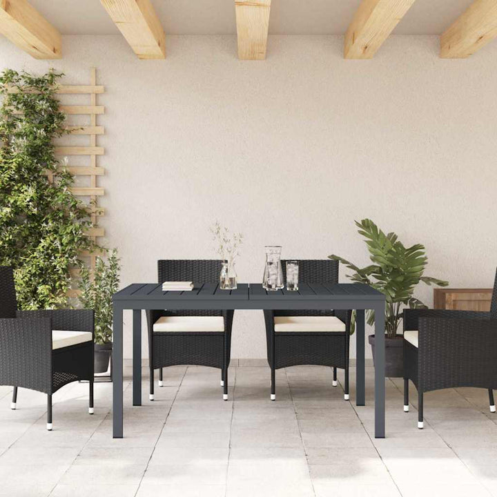 Ute Middagsbord 2 Pcs Antracit 210 X 90 X 73 Cm Stål
