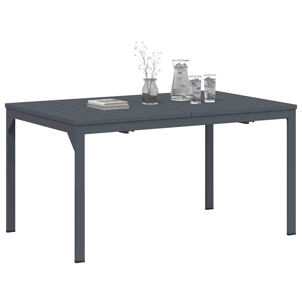 Ute Middagsbord 2 Pcs Antracit 210 X 90 X 73 Cm Stål