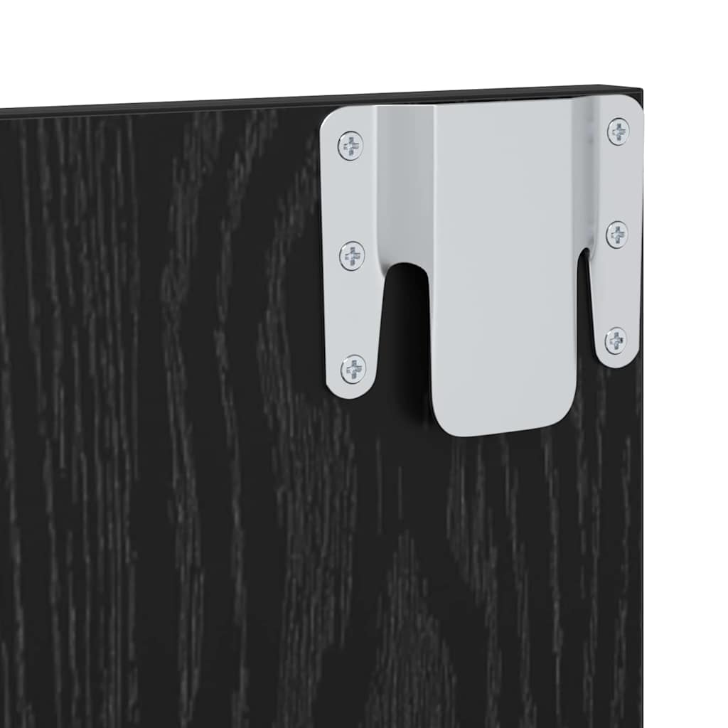 Tv-Bänkset Svart Ek 120 X 23,5 X 90 Cm Konstruerat Trä