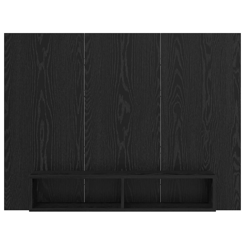 Tv-Bänkset Svart Ek 120 X 23,5 X 90 Cm Konstruerat Trä