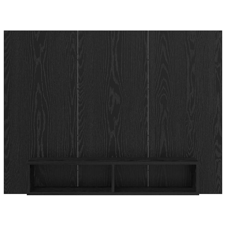 Tv-Bänkset Svart Ek 120 X 23,5 X 90 Cm Konstruerat Trä