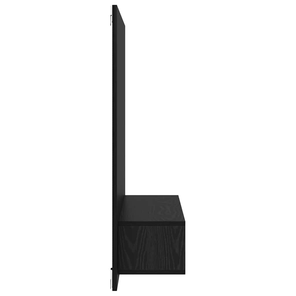 Tv-Bänkset Svart Ek 120 X 23,5 X 90 Cm Konstruerat Trä