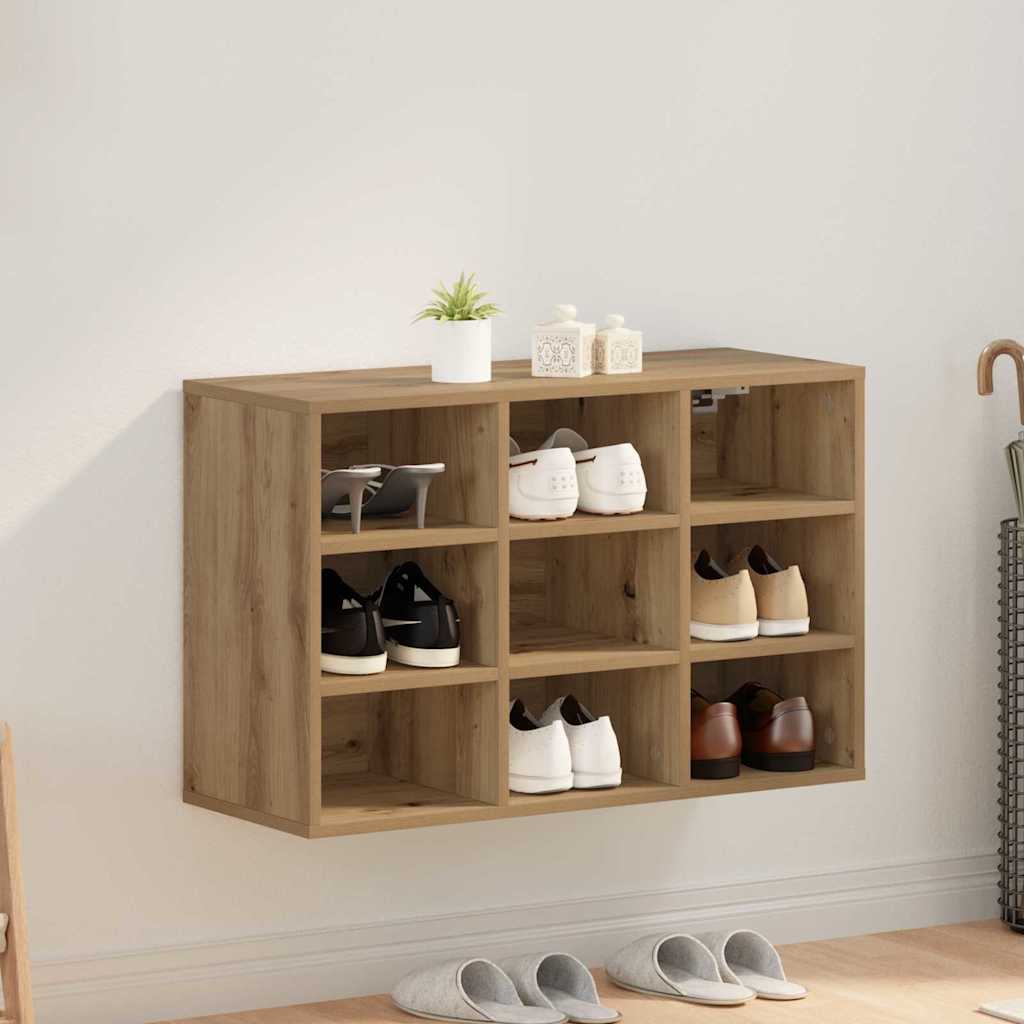 Skoskåp 77,5 X 30 X 51 Cm Konstruerat Trä Artisan-Ek
