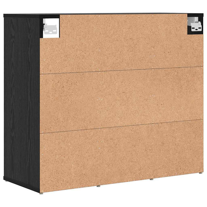 Skoskåp 77,5 X 30 X 67 Cm Konstruerat Trä Svart Ek