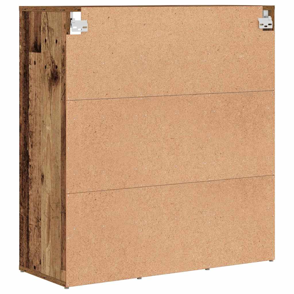 Skoskåp 77,5 X 30 X 83,5 Cm Konstruerat Trä Gammalt Trä