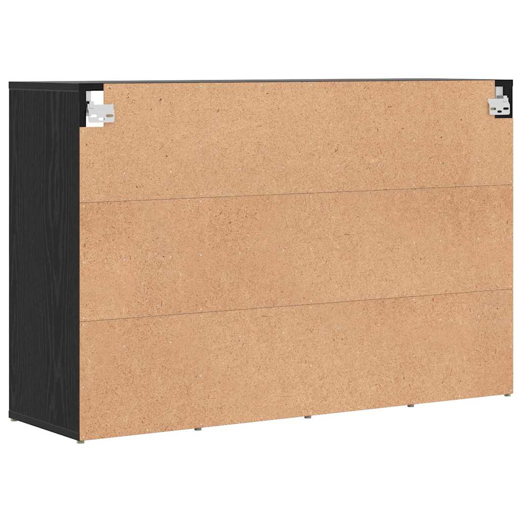 Skoskåp 103 X 30 X 67 Cm Konstruerat Trä Svart Ek