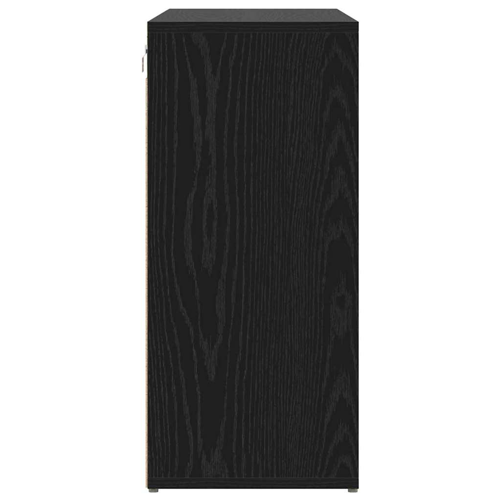 Skoskåp 103 X 30 X 67 Cm Konstruerat Trä Svart Ek