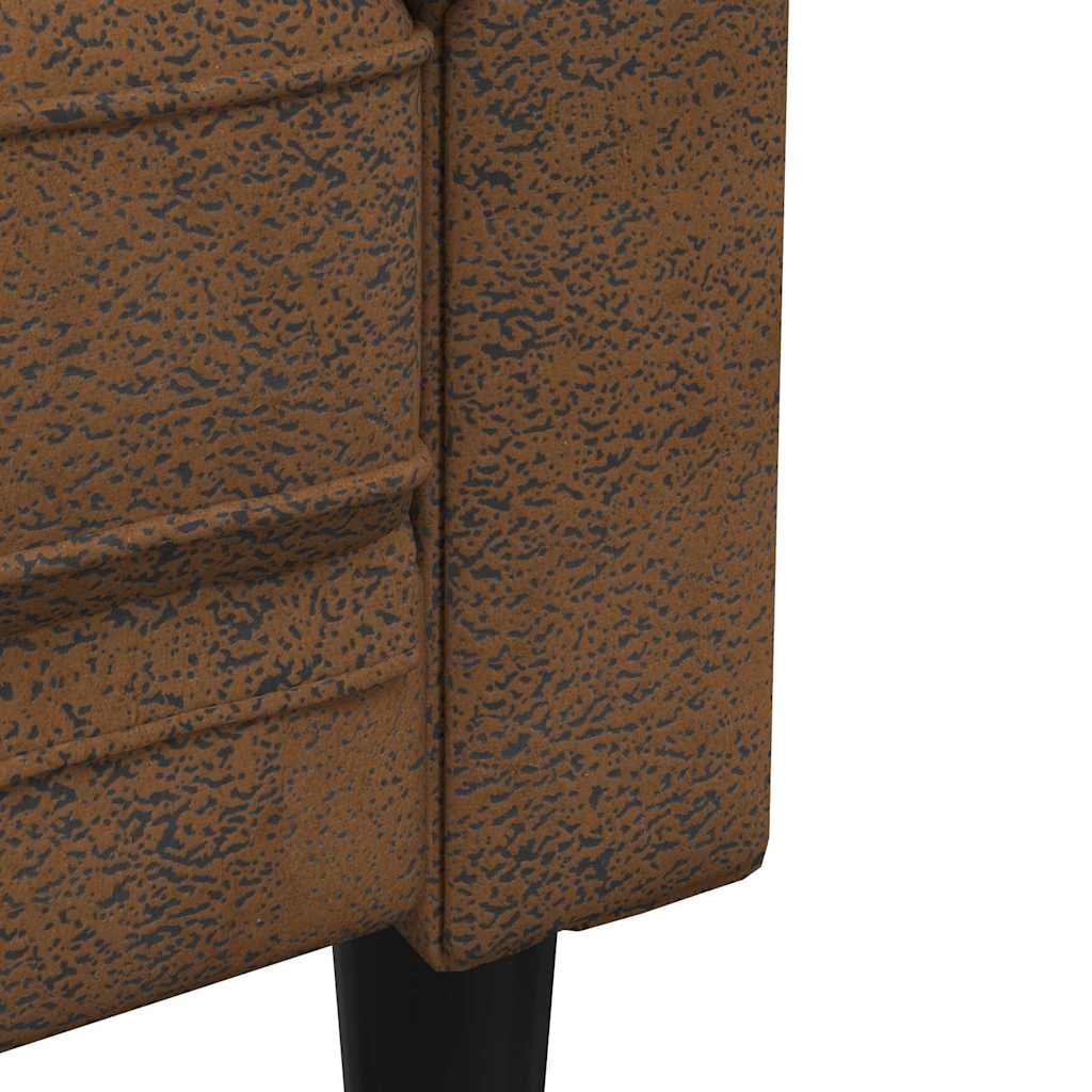 Soffa Brun 182,5 X 74,5 X 74,5 Cm Polyester