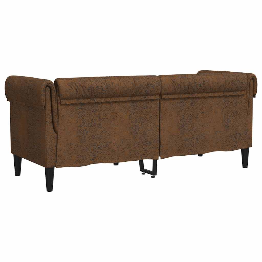 Soffa Brun 182,5 X 74,5 X 74,5 Cm Polyester