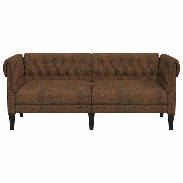 Soffa Brun 182,5 X 74,5 X 74,5 Cm Polyester