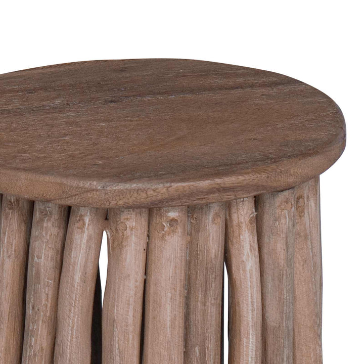 Pall Naturfärg 30 X 30 X 45 Cm Massivt Teakträ