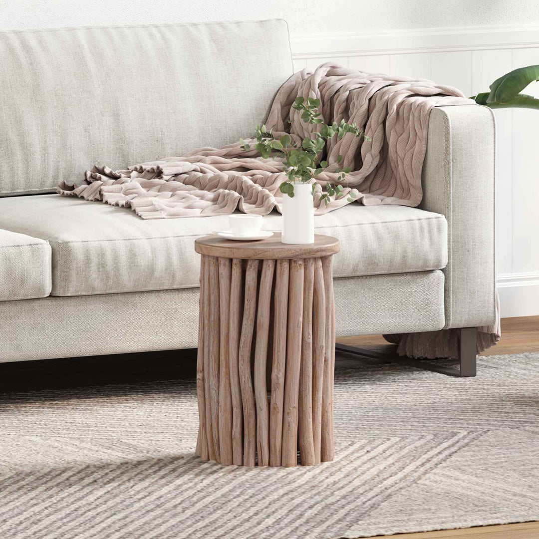 Pall Naturfärg 30 X 30 X 45 Cm Massivt Teakträ