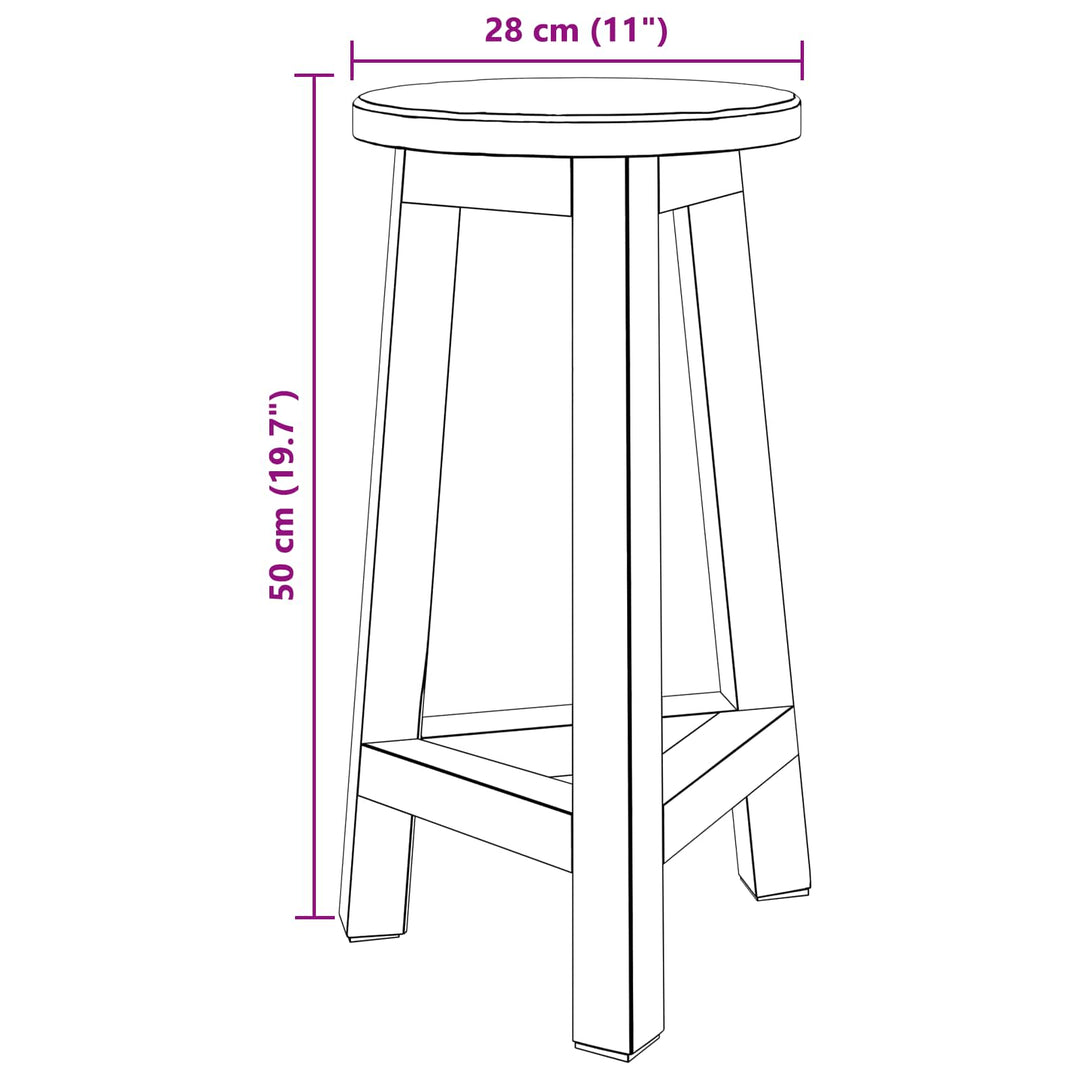 Pall Naturfärg 28 X 28 X 50 Cm Mahognyträ