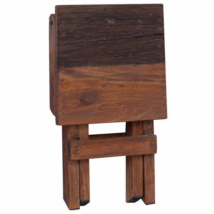 Pall Naturfärg 30 X 30 X 48 Cm Massivt Återvunnet Trä