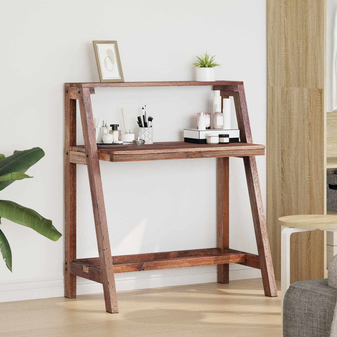 Skrivbord Brun 90 X 50 X 103 Cm Solid Återvunnen Trä