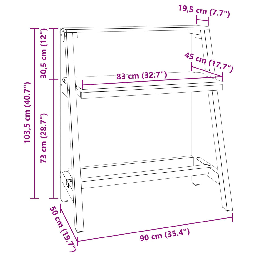 Skrivbord Brun 90 X 50 X 103 Cm Solid Återvunnen Trä