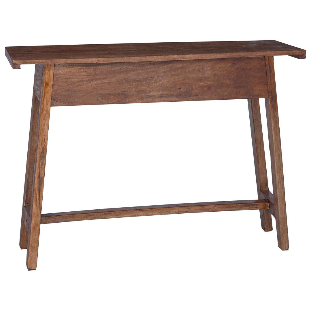Skrivbord Med Låda Brun 110 X 30 X 79 Cm Massivt Mahognyträ