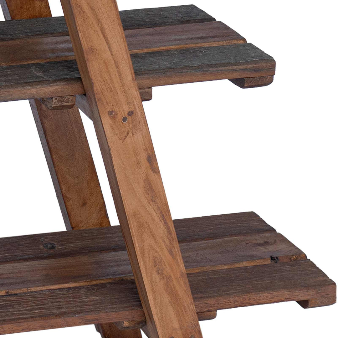 Vikbart Ställ Brun 79,5 X 35 X 112 Cm Solid Återvunnen Trä