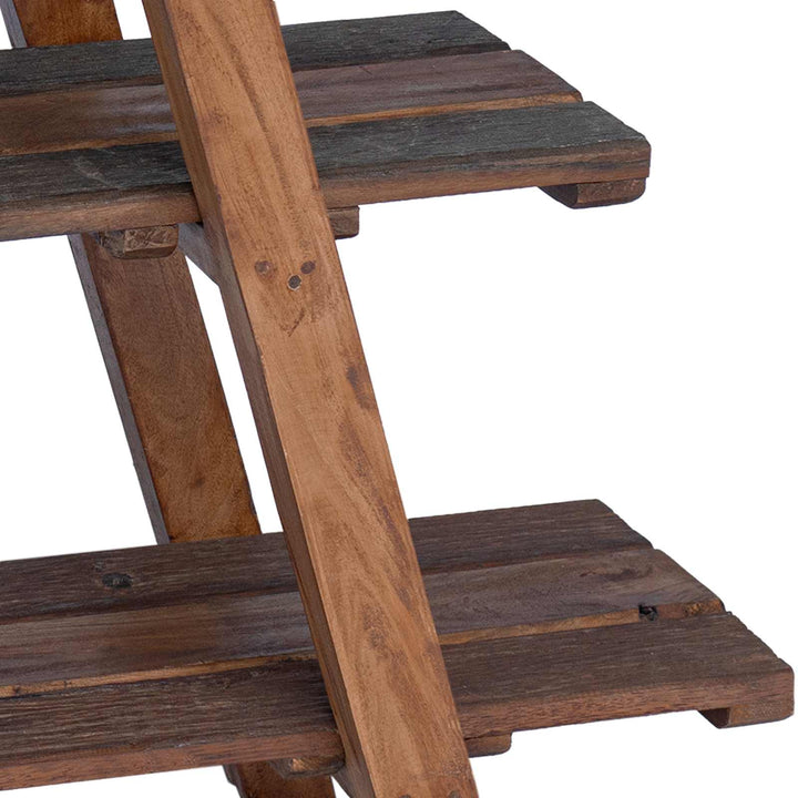 Vikbart Ställ Brun 79,5 X 35 X 112 Cm Solid Återvunnen Trä