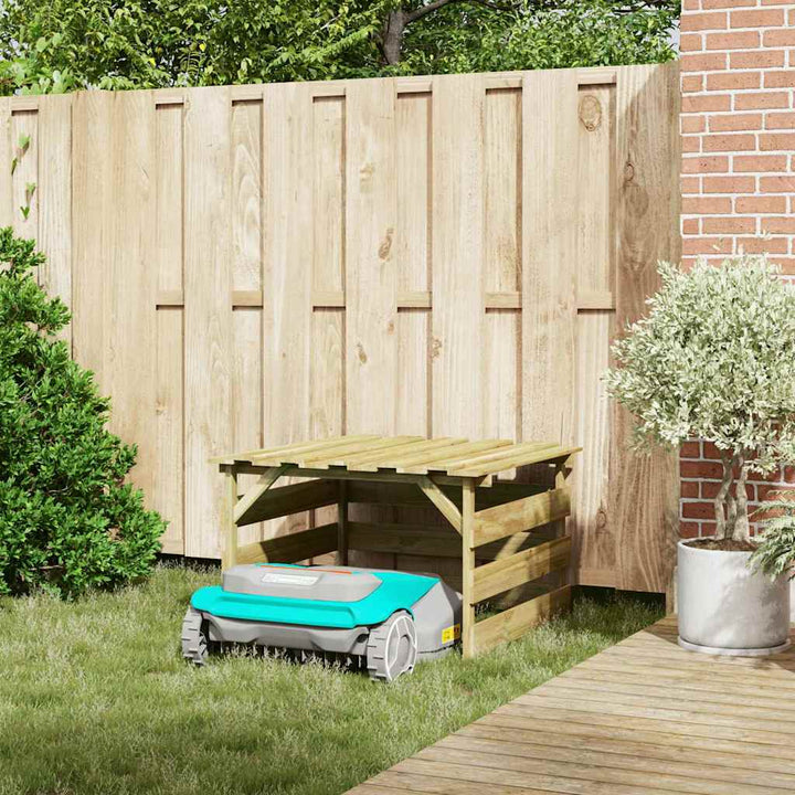 Gräsklippare Garage Brun 84 X 80 X 56 Cm Impregnerad Furu
