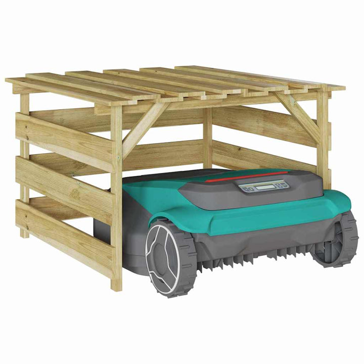 Gräsklippare Garage Brun 84 X 80 X 56 Cm Impregnerad Furu